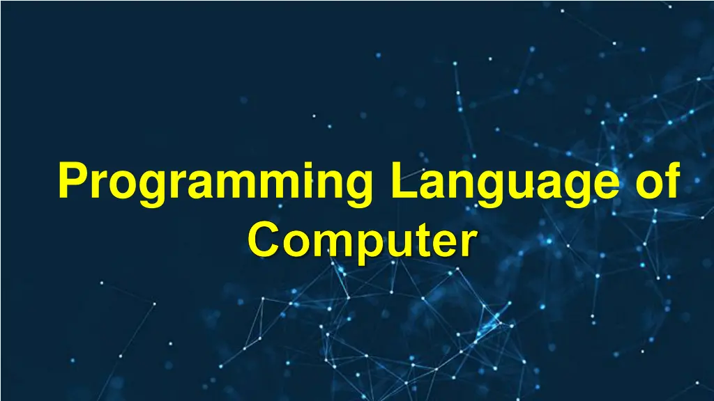 programming language of computer