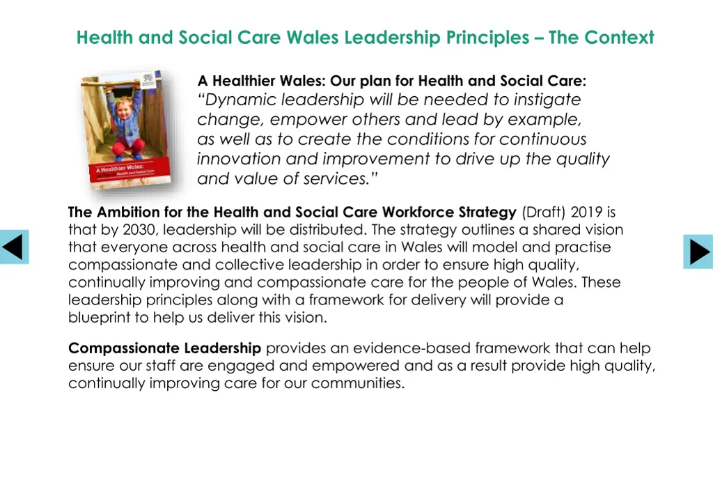 health and social care wales leadership