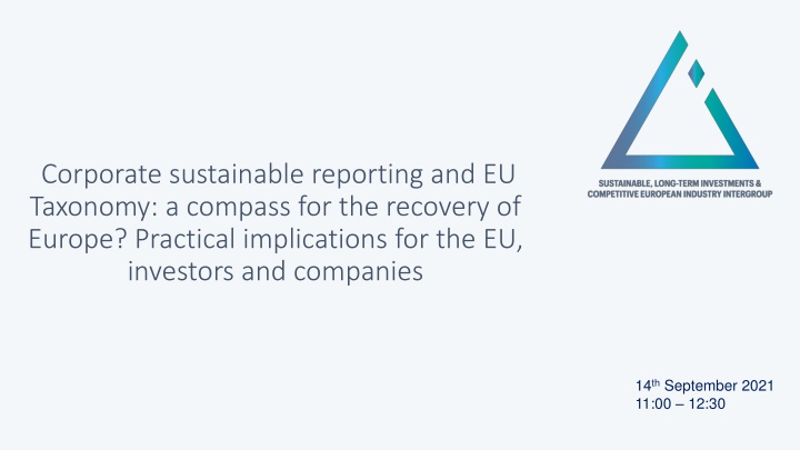 corporate sustainable reporting and eu taxonomy