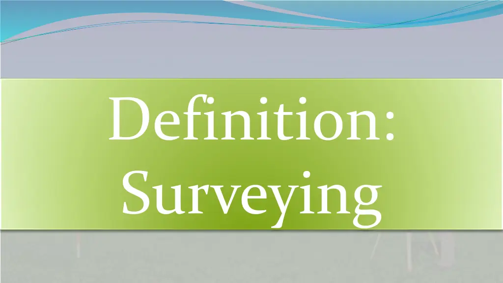 definition surveying