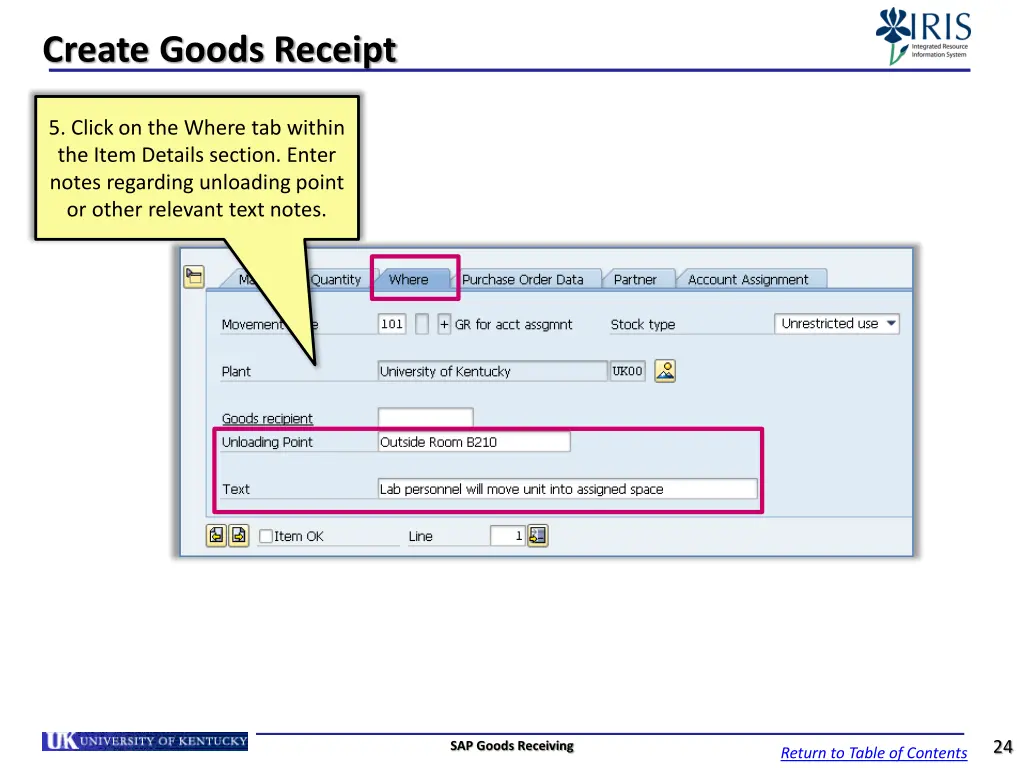 create goods receipt 2