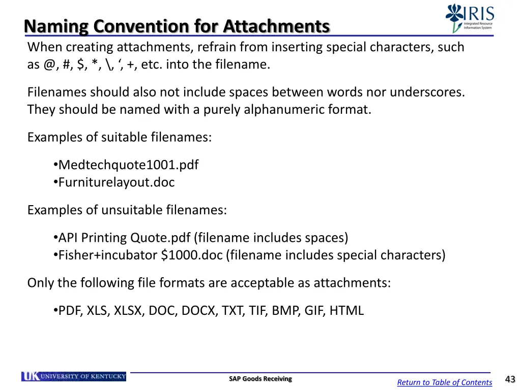 naming convention for attachments when creating