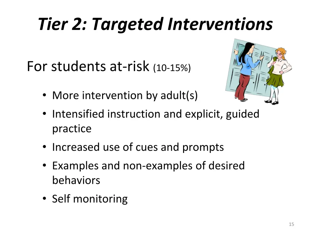 tier 2 targeted interventions