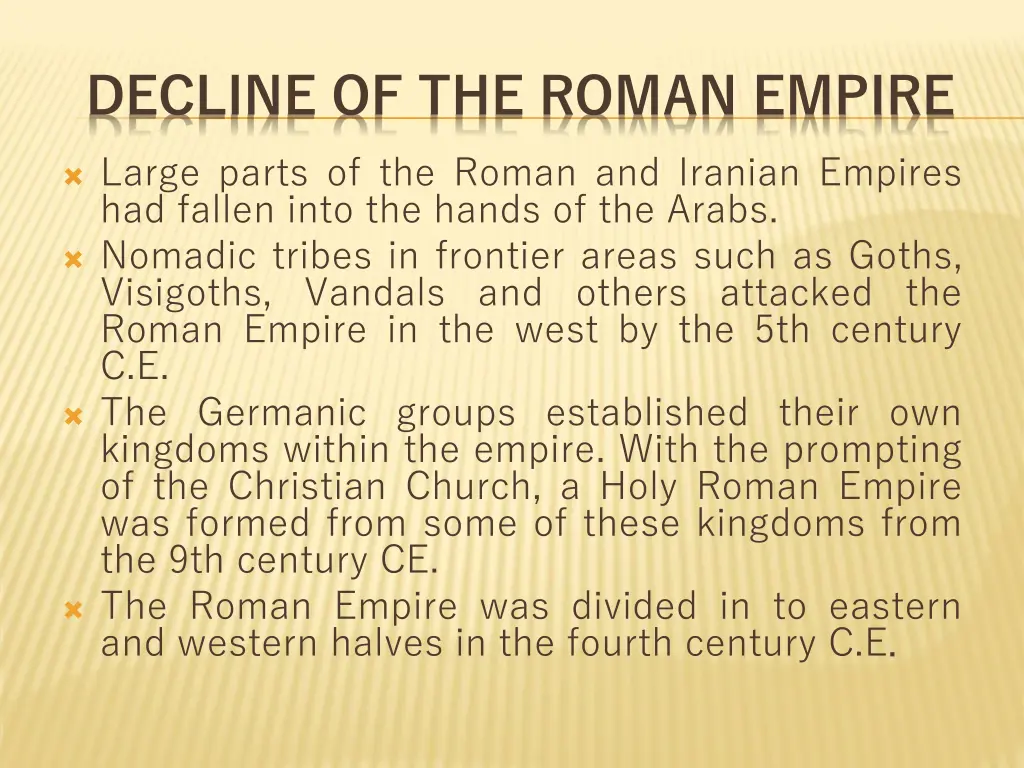 decline of the roman empire