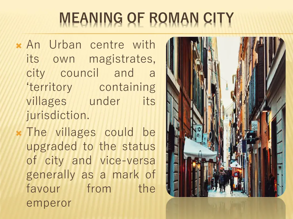 meaning of roman city