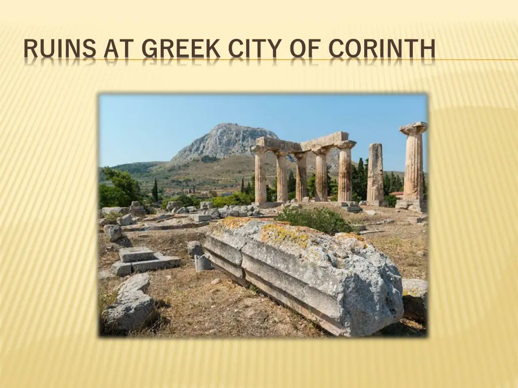 ruins at greek city of corinth