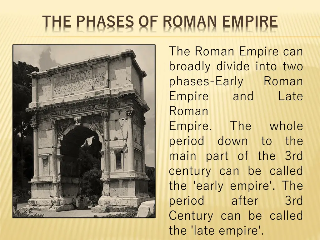 the phases of roman empire