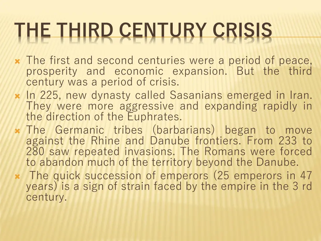 the third century crisis