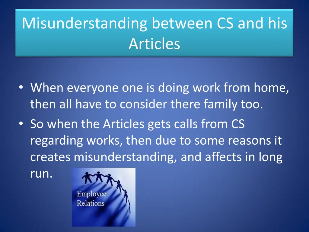 misunderstanding between cs and his articles