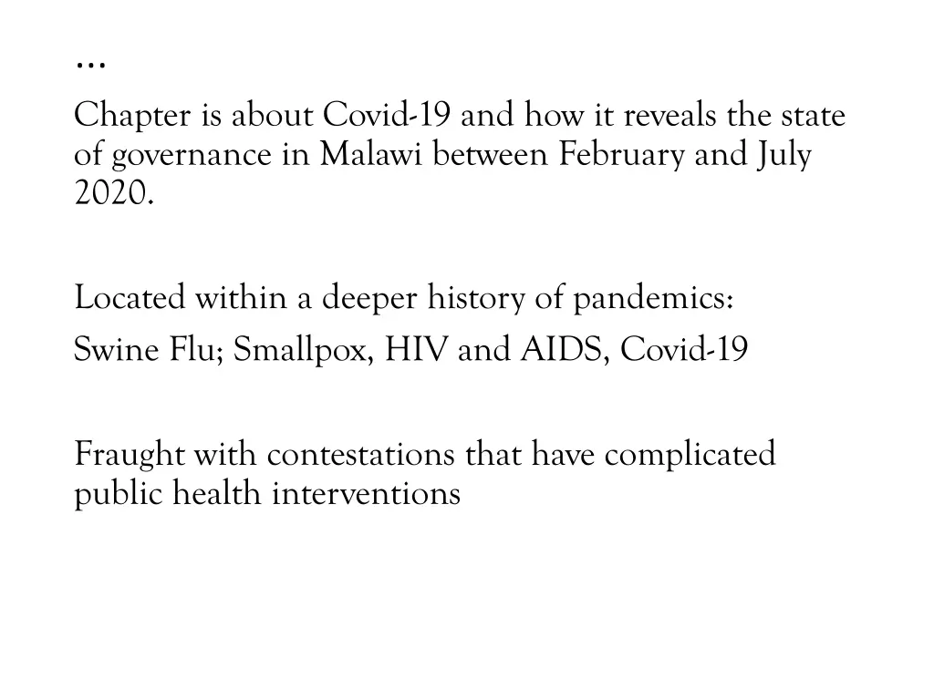 chapter is about covid 19 and how it reveals