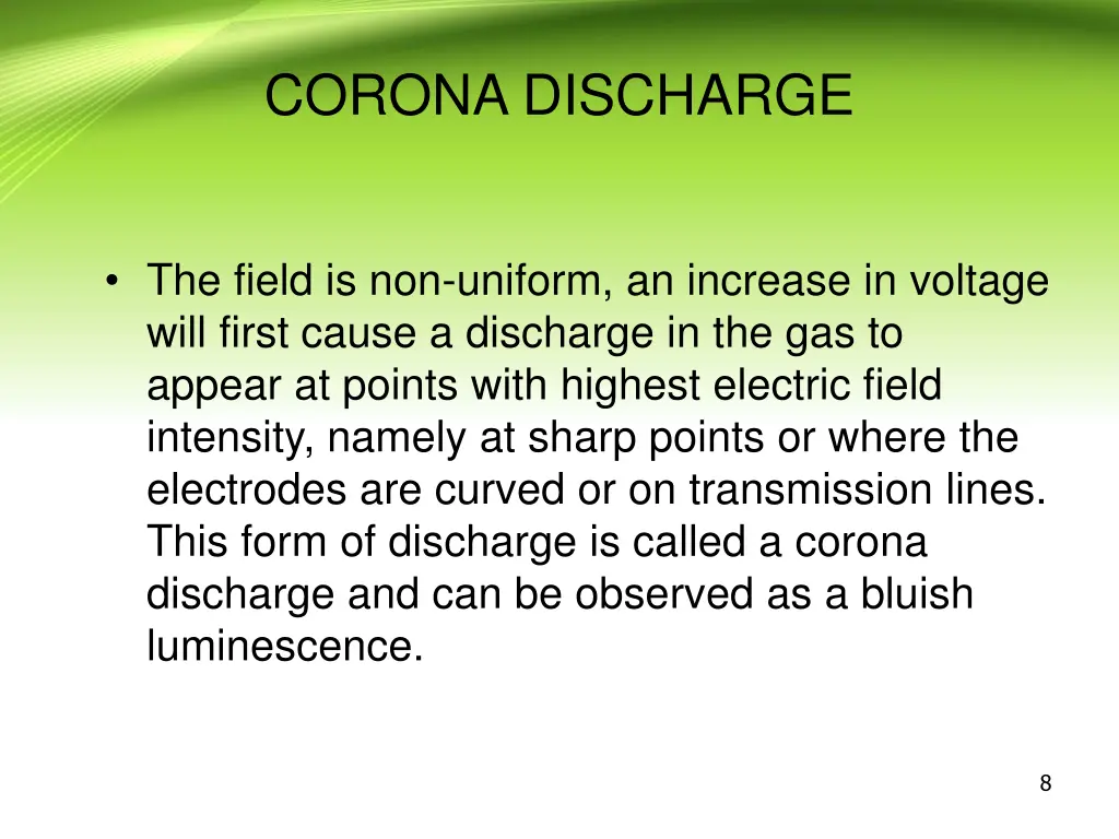 corona discharge