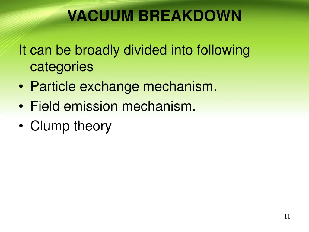 vacuum breakdown