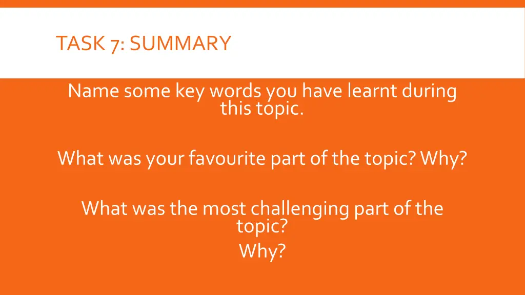 task 7 summary