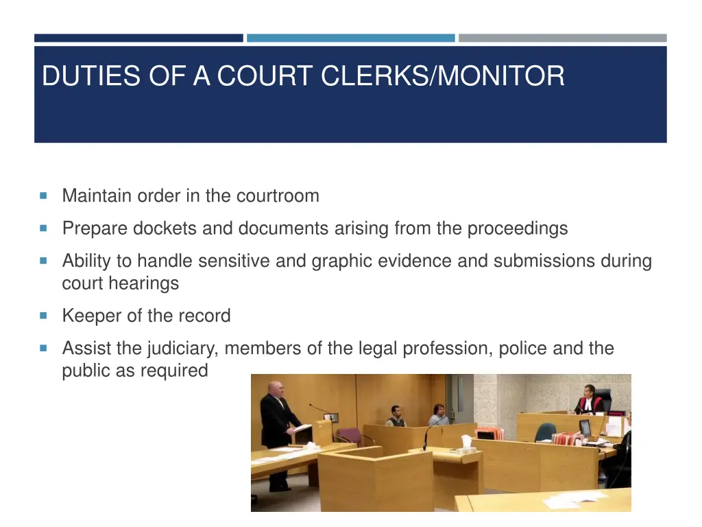 duties of a court clerks monitor 1