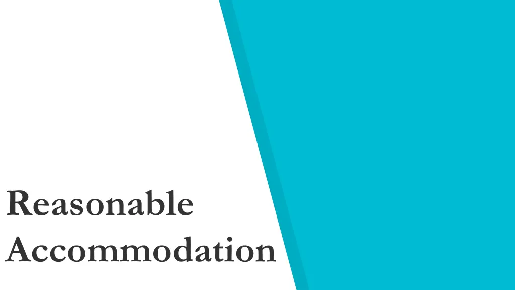 reasonable accommodation