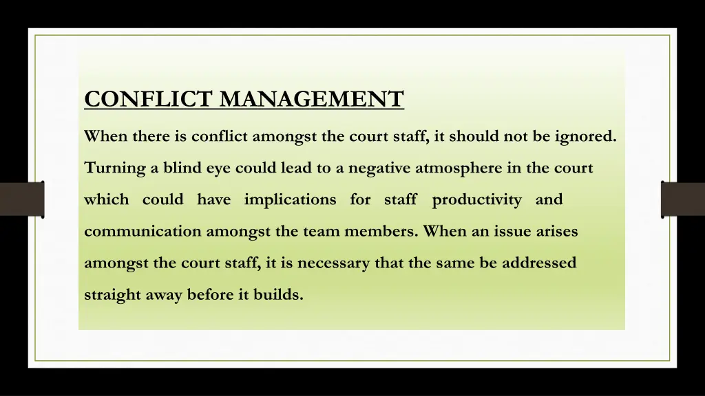 conflict management