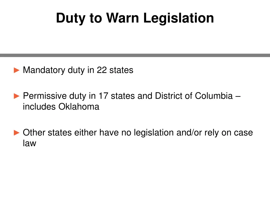 duty to warn legislation