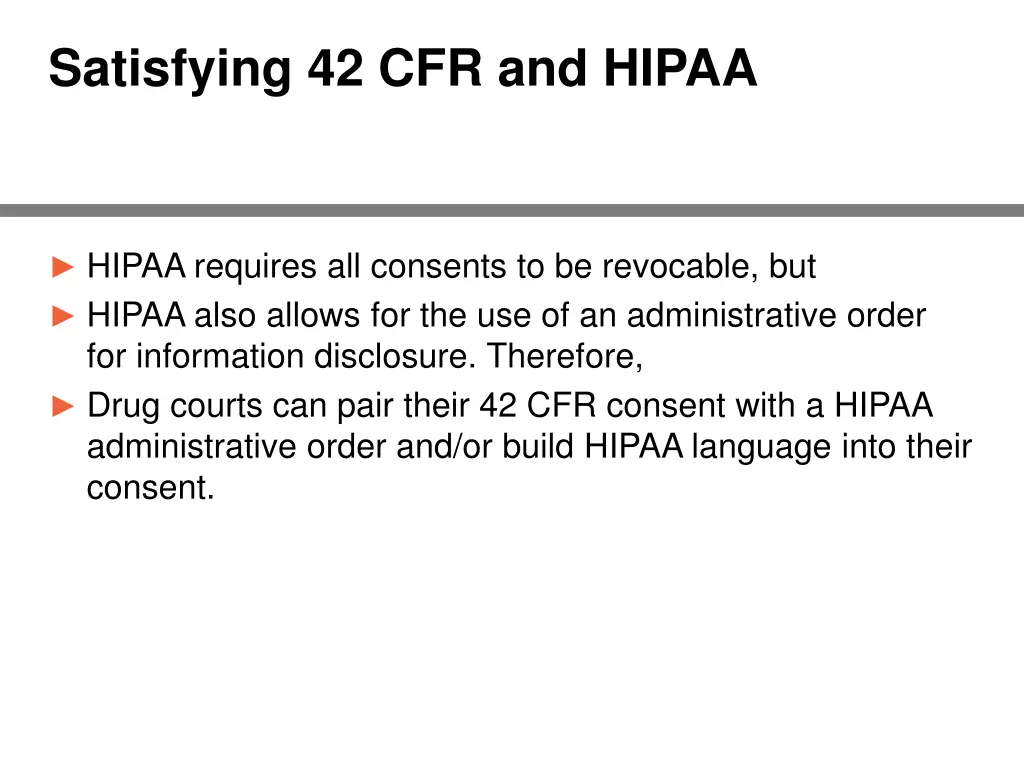 satisfying 42 cfr and hipaa