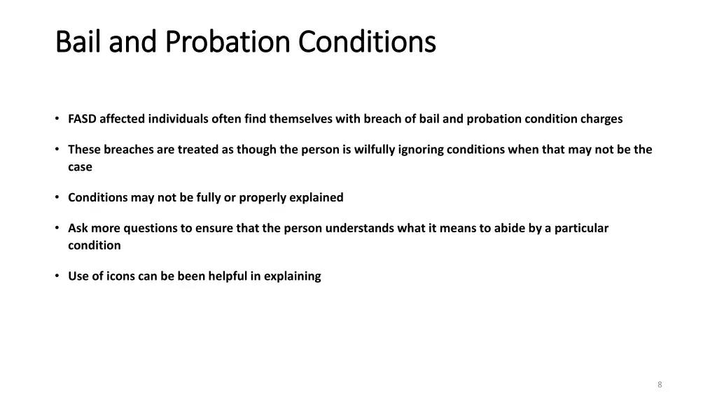 bail and probation conditions bail and probation