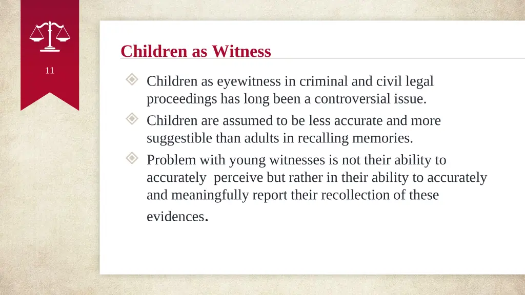 children as witness