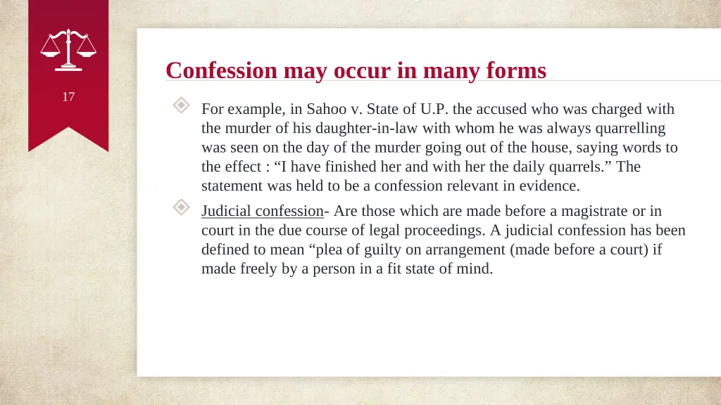 confession may occur in many forms for example