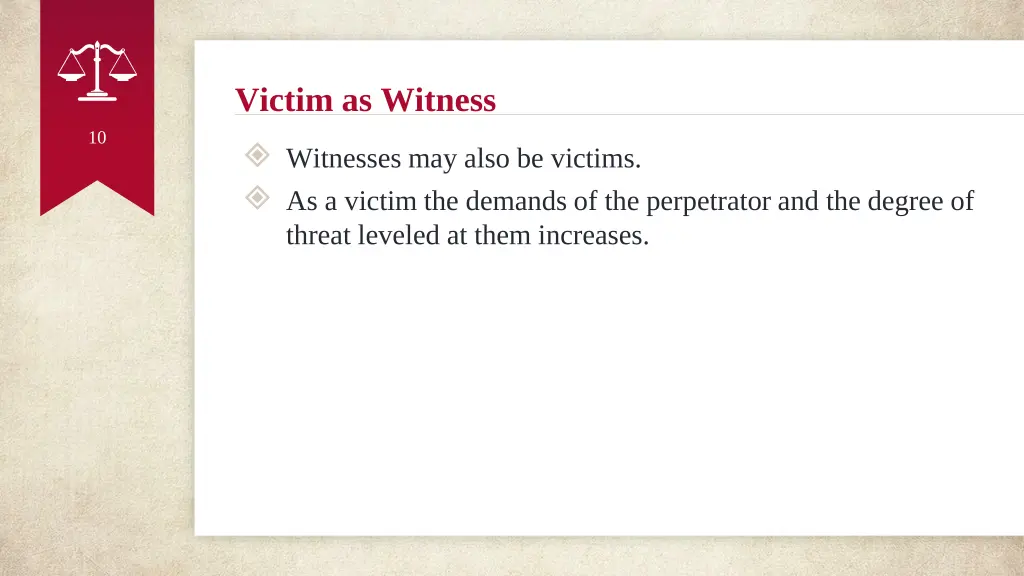 victim as witness