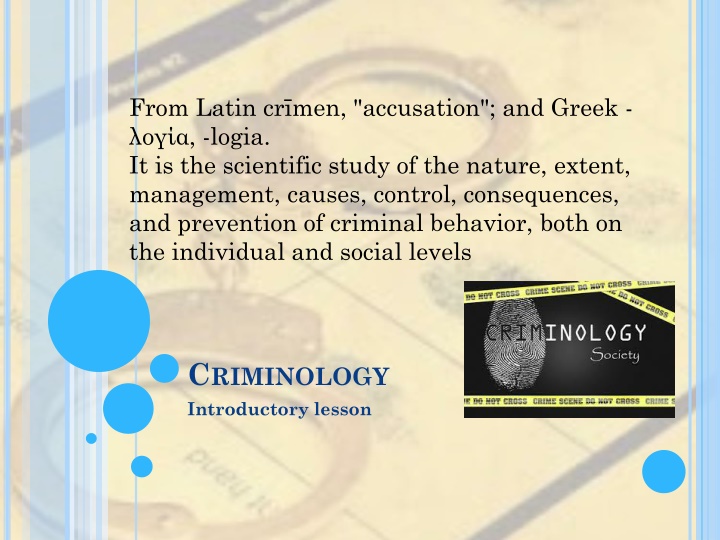 from latin cr men accusation and greek logia