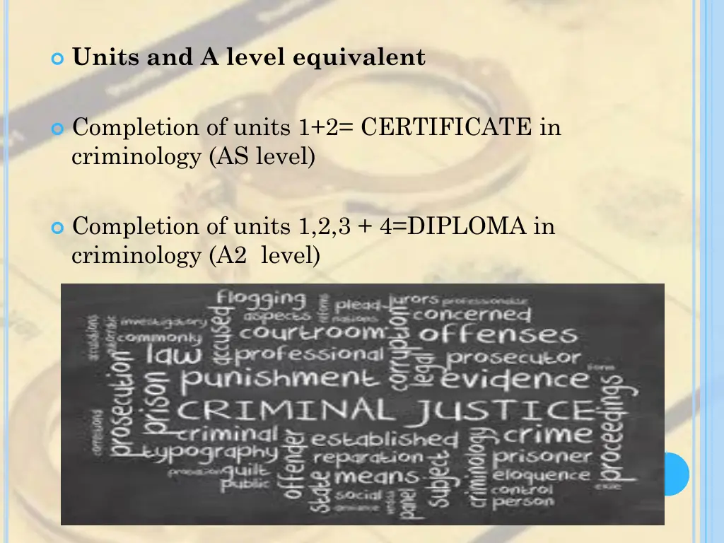 units and a level equivalent