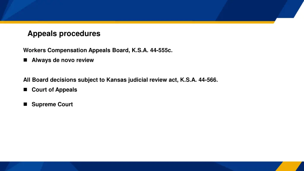 appeals procedures