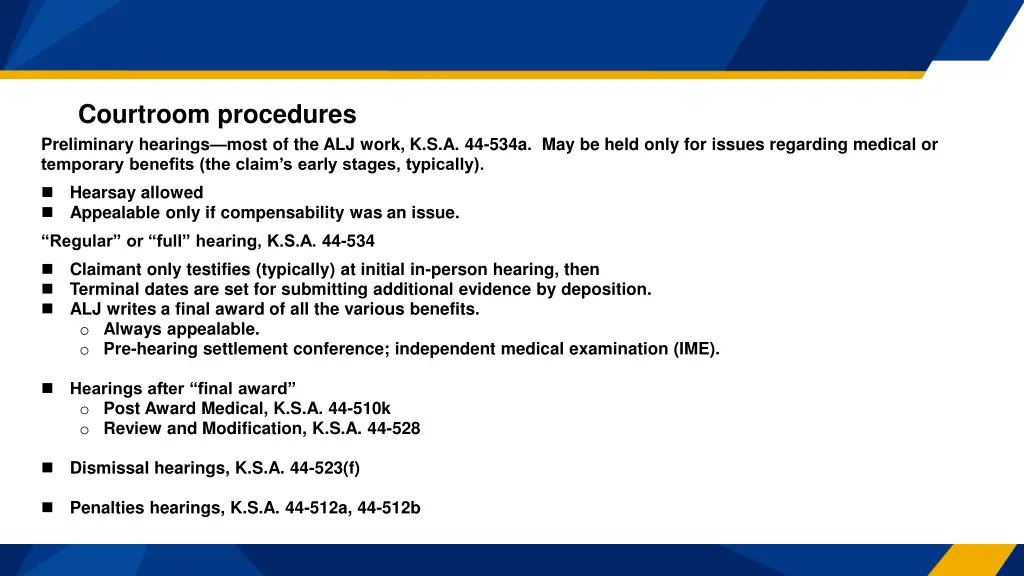 courtroom procedures preliminary hearings most