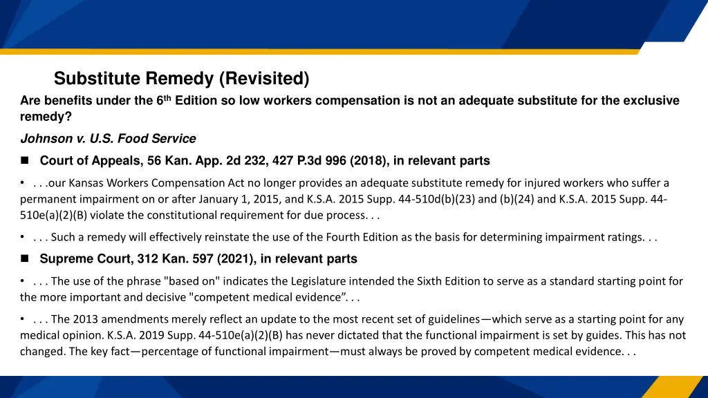 substitute remedy revisited are benefits under