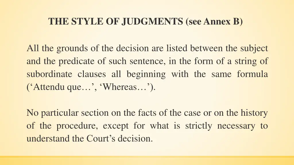 the style of judgments seeannex b 1