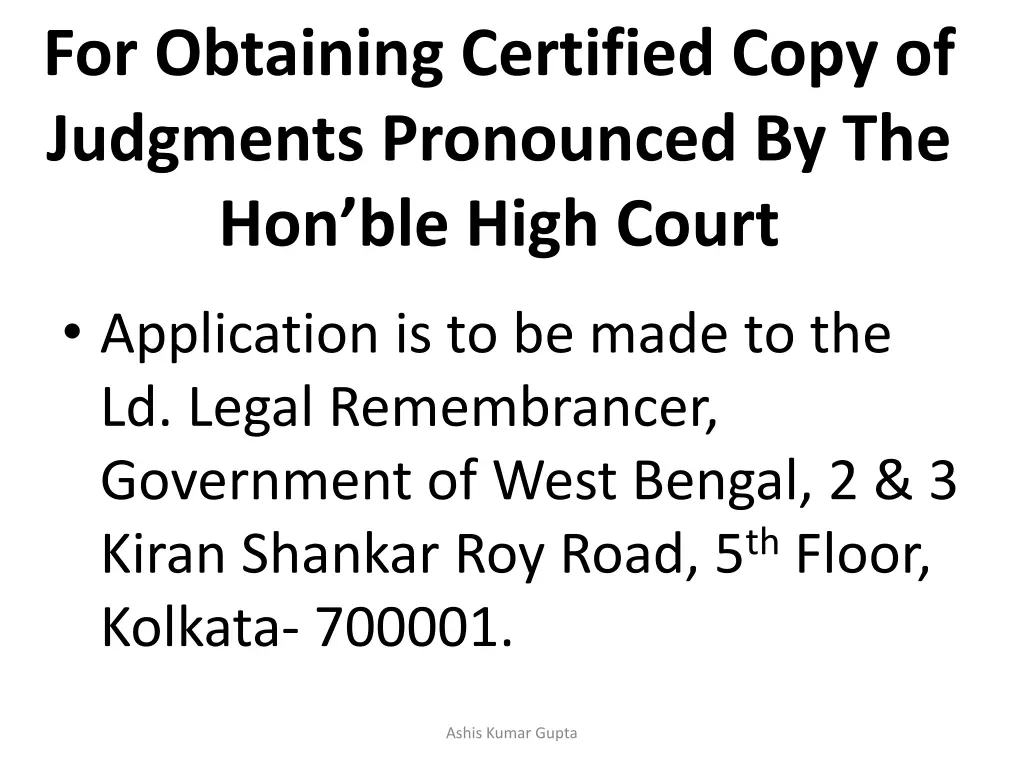 for obtaining certified copy of judgments