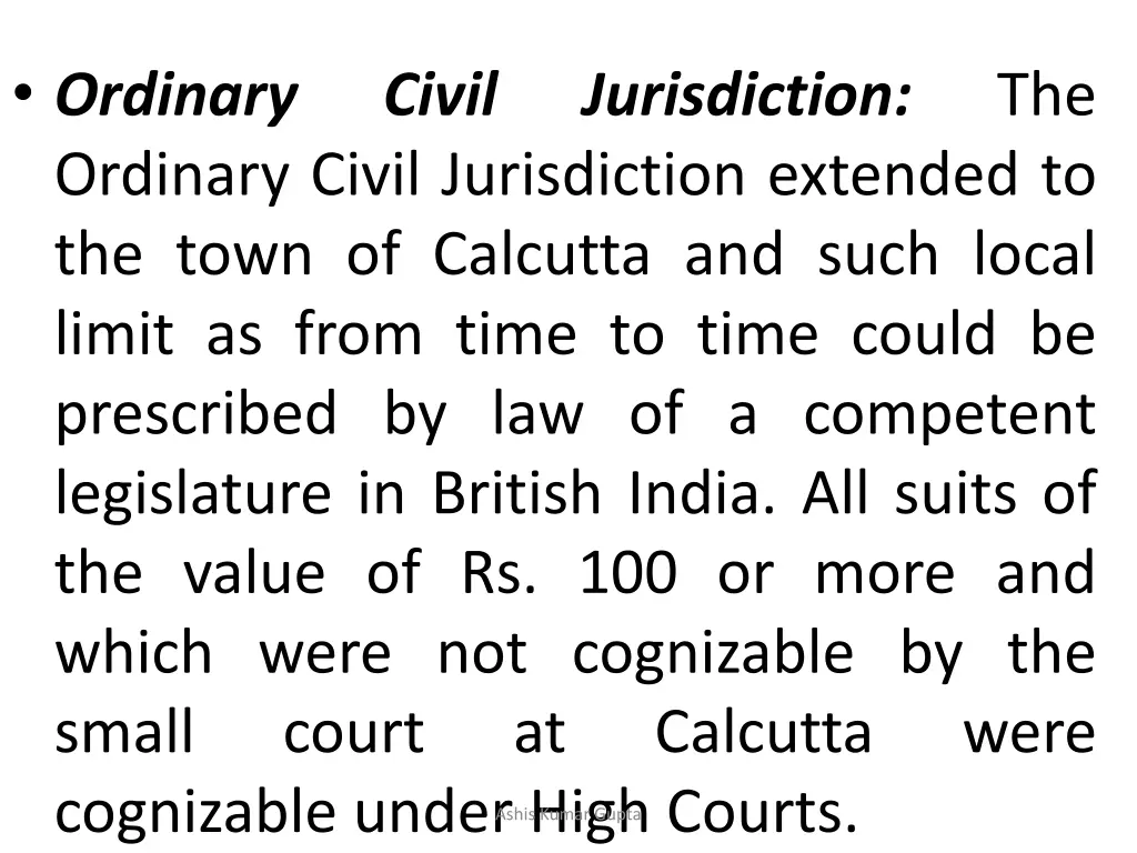 ordinary ordinary civil jurisdiction extended