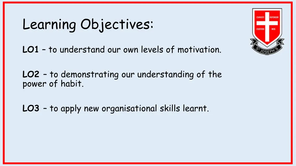 learning objectives