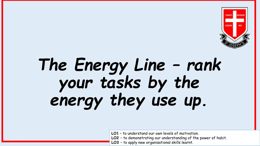 the energy line rank your tasks by the energy