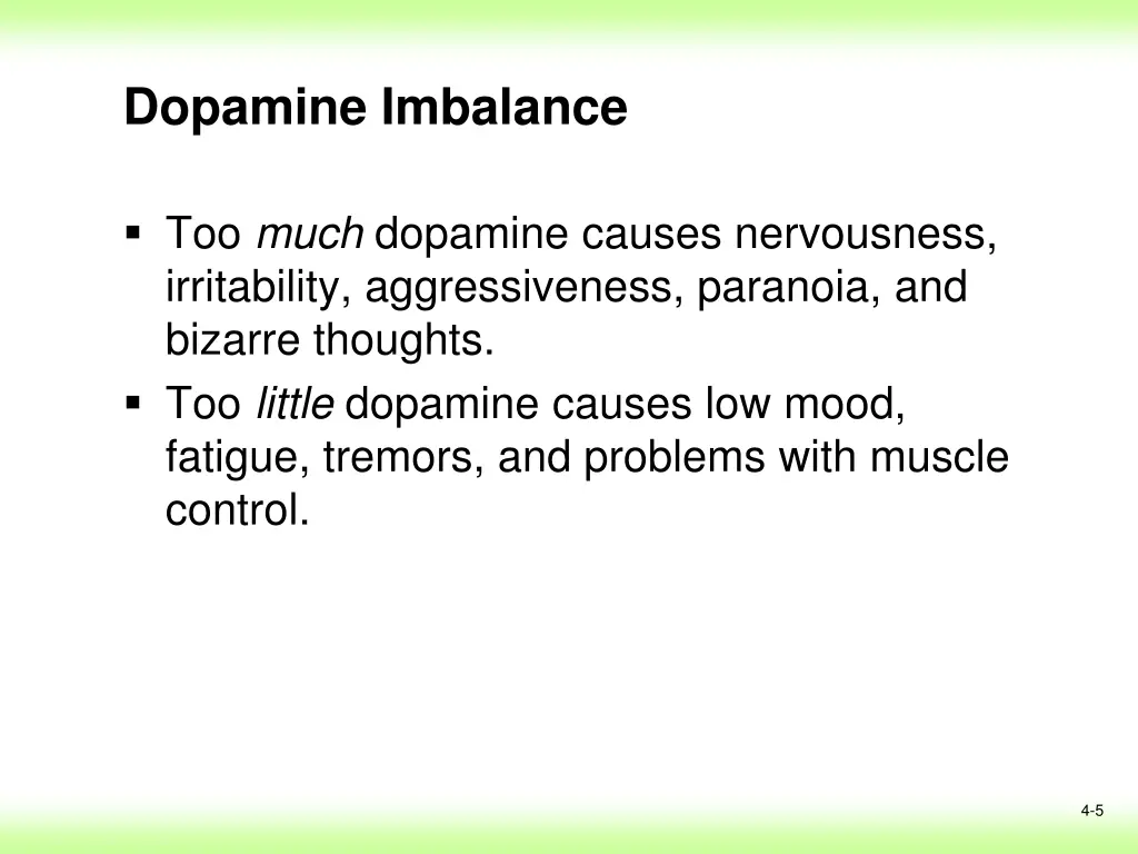 dopamine imbalance