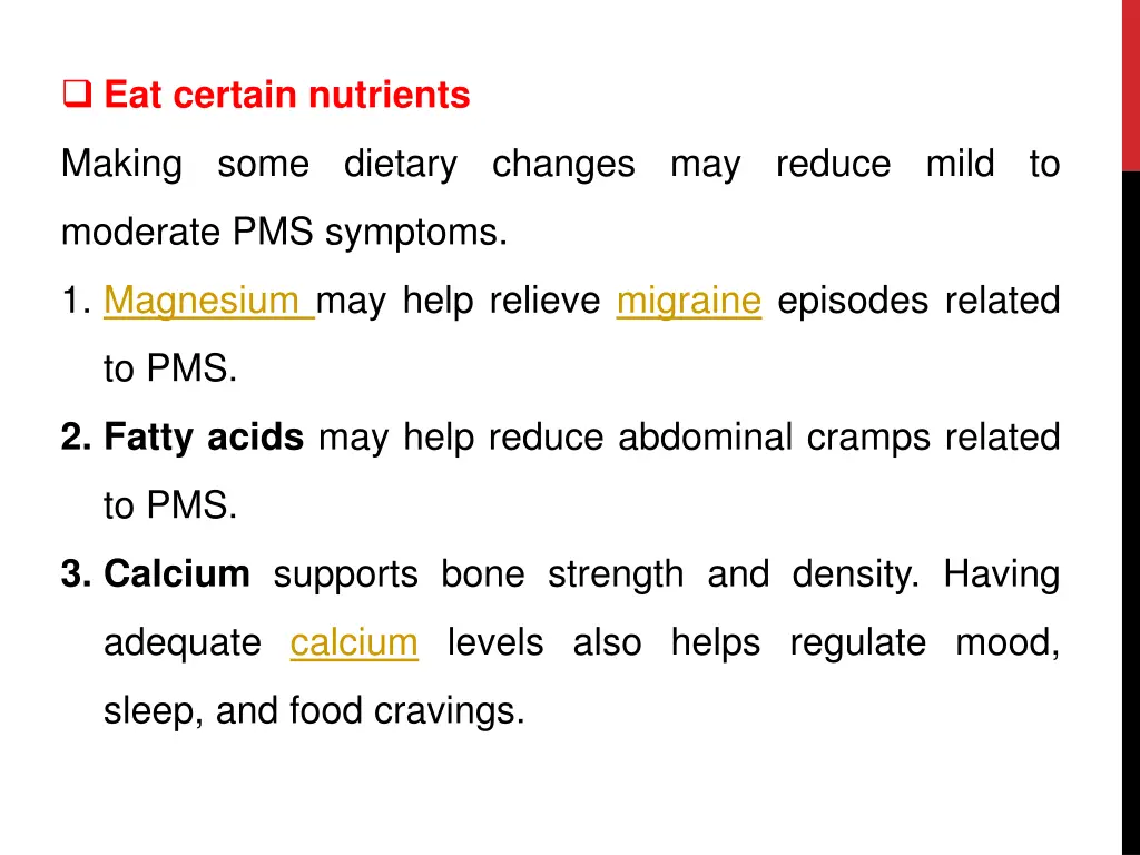 eat certain nutrients