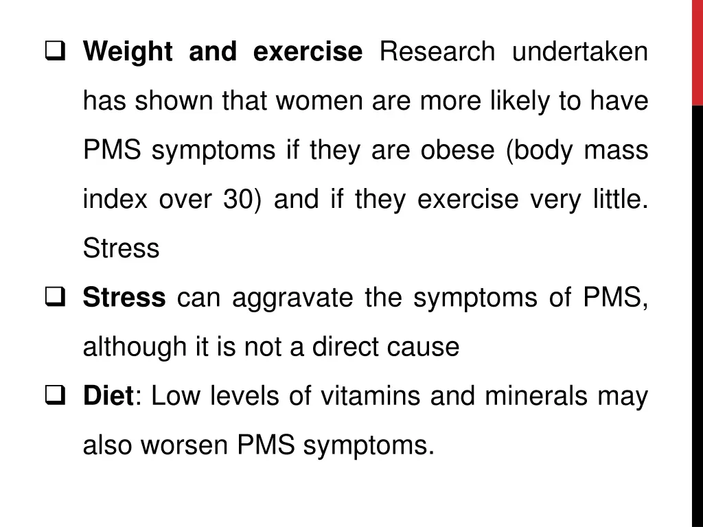 weight and exercise research undertaken