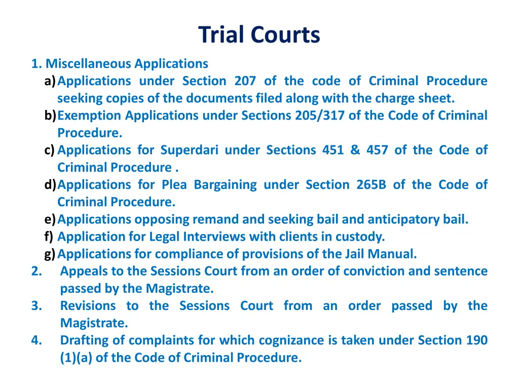 trial courts