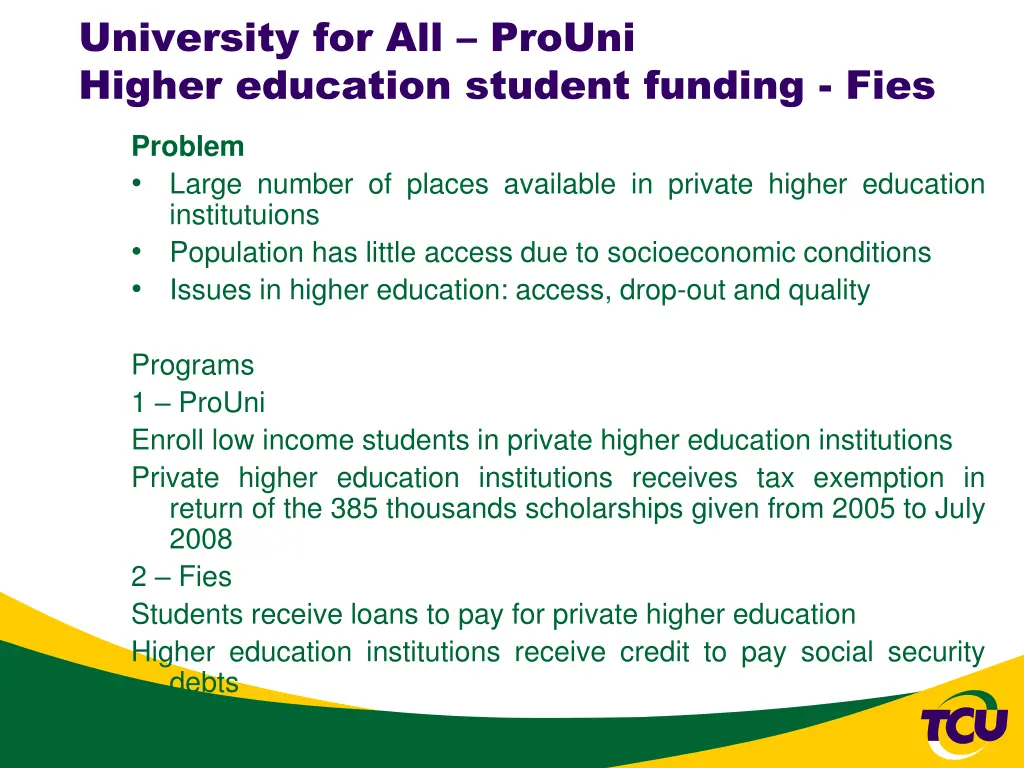 university for all prouni higher education