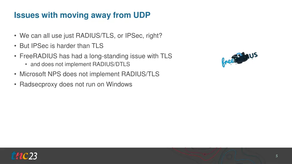 issues with moving away from udp