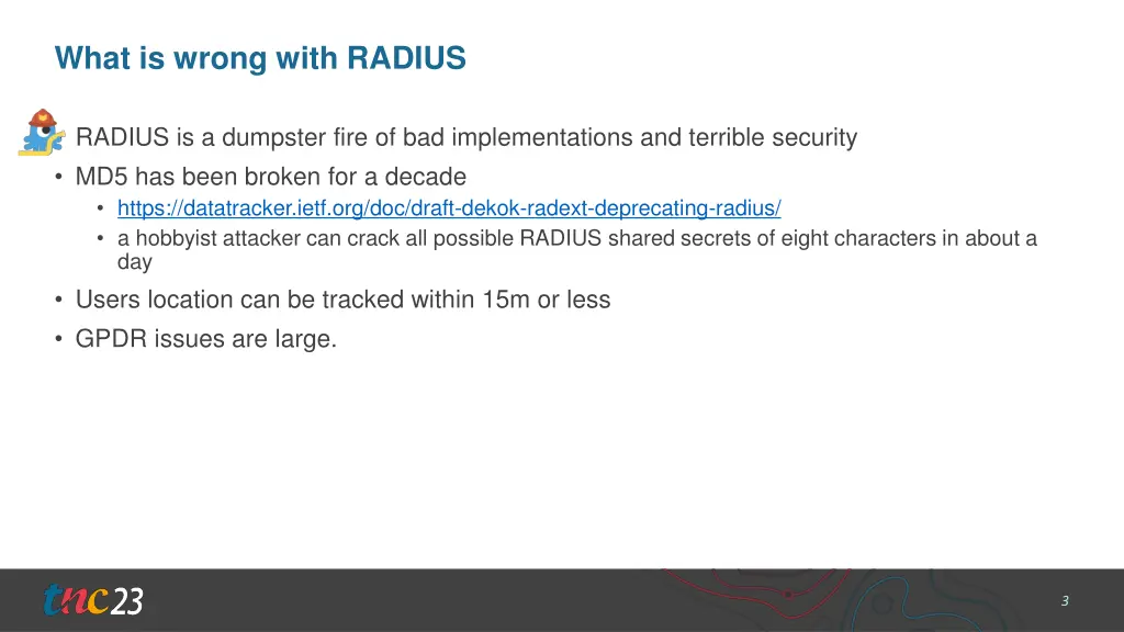 what is wrong with radius