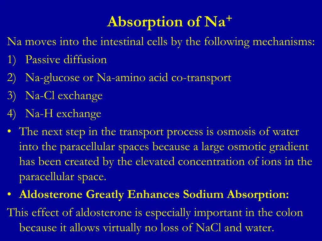 absorption of na