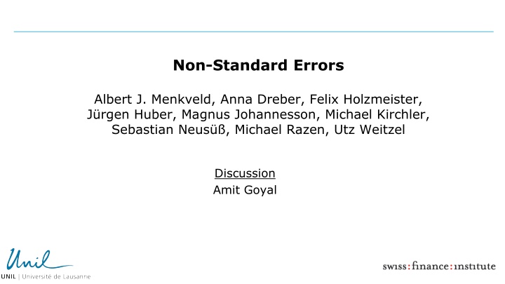 non standard errors