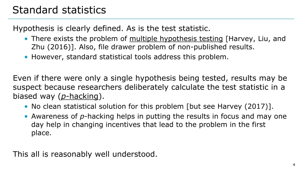 standard statistics