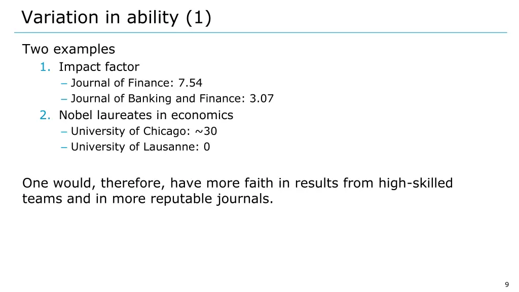 variation in ability 1