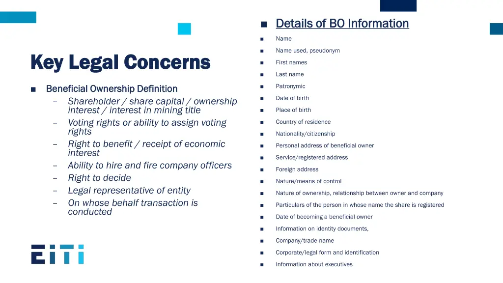 details of bo information details