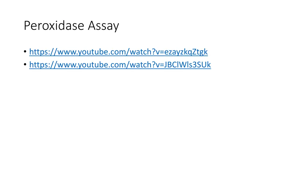 peroxidase assay