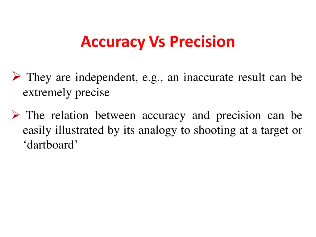 accuracy vs precision